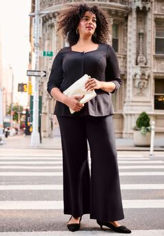 Ponte Wide Leg Pant
