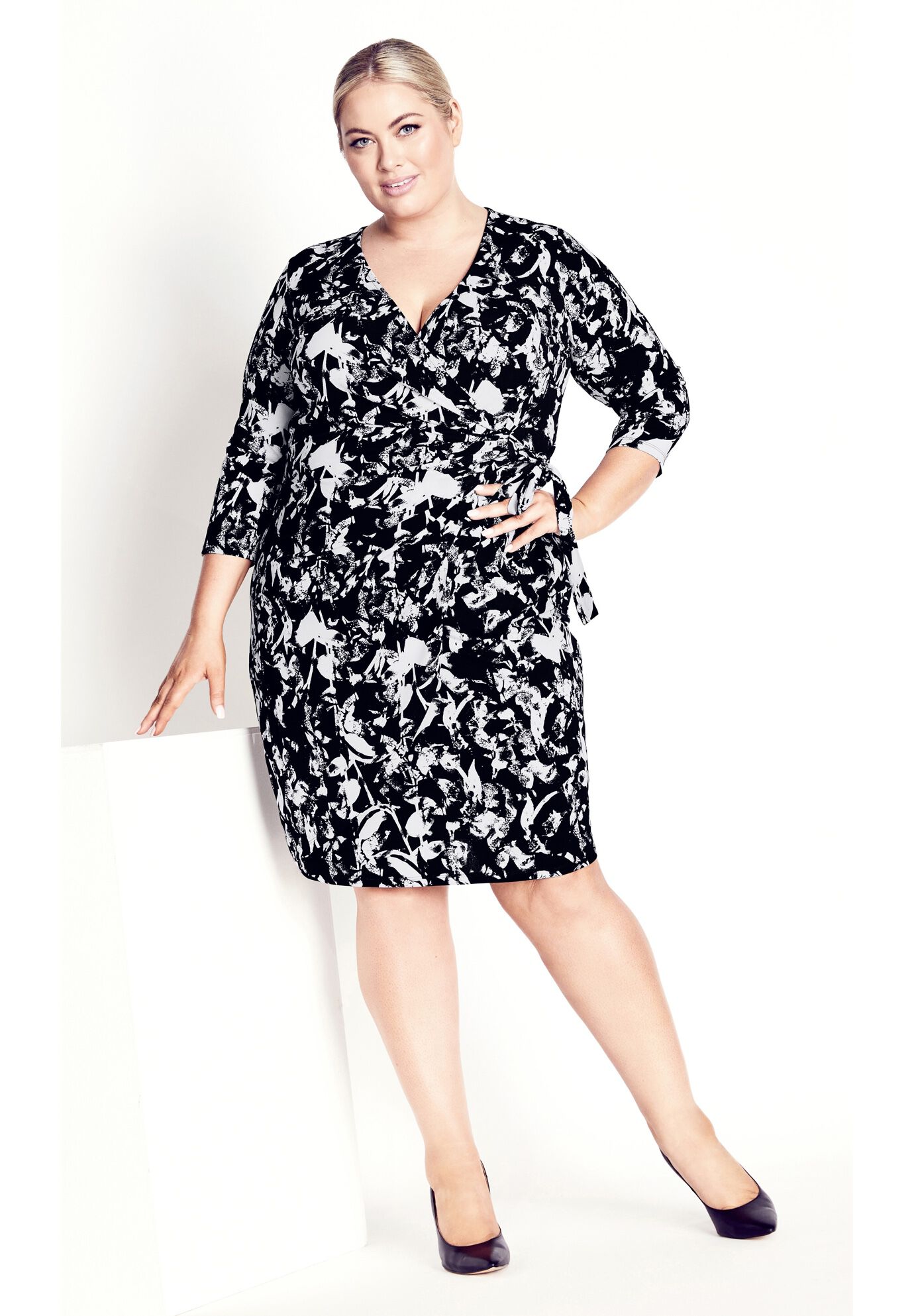 Deanna Wrap Lace Dress, SILHOUETTE, alternate image number 3