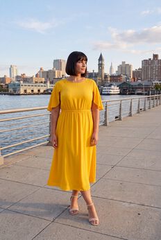 Caplet Midi Dress