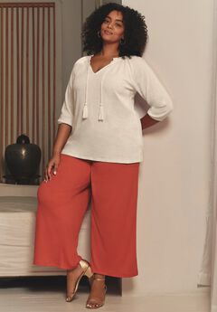 Knit Gauze Peasant Tunic