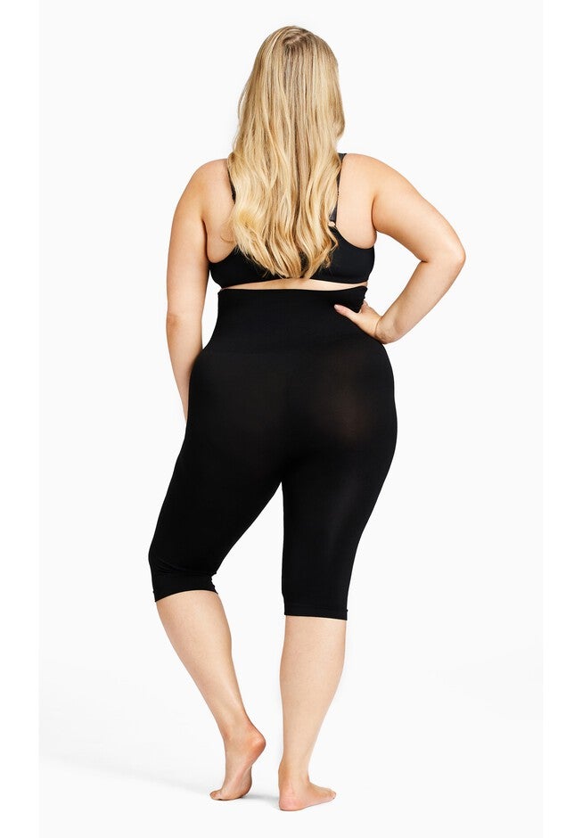 Seamless Hi Waist Capri, BLACK, on-hover image number 1