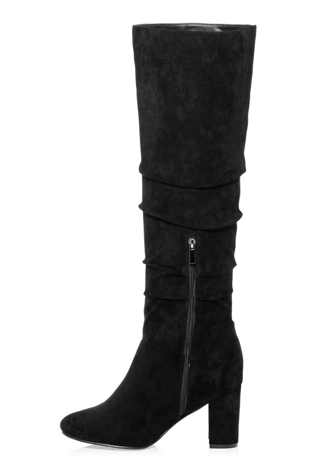 WIDE FIT Petra Knee High Boot - black, BLACK, alternate image number null
