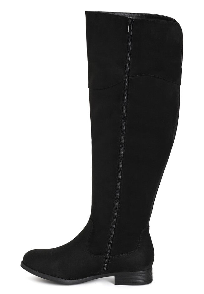 WIDE FIT Nadia Grey Tall Boot, BLACK, alternate image number null