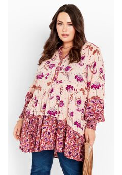 Cynthia Splice Empire Waist Tunic