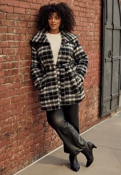 Wing Collar Belted Coat