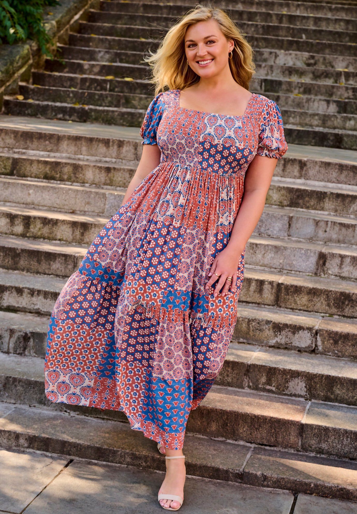Sophia Shirred Bodice Maxi Dress, CASABLANCA, hi-res image number 0