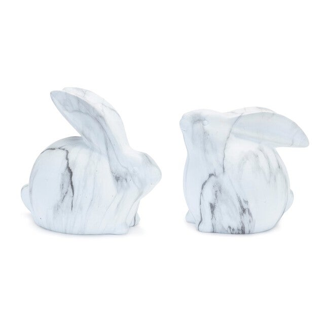 Marble Design Rabbit Shelf Sitter (Set of 2), WHITE/GREY, hi-res image number null