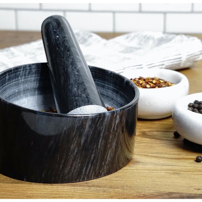 Marble Mortal and Pestle - Black, , on-hover image number null
