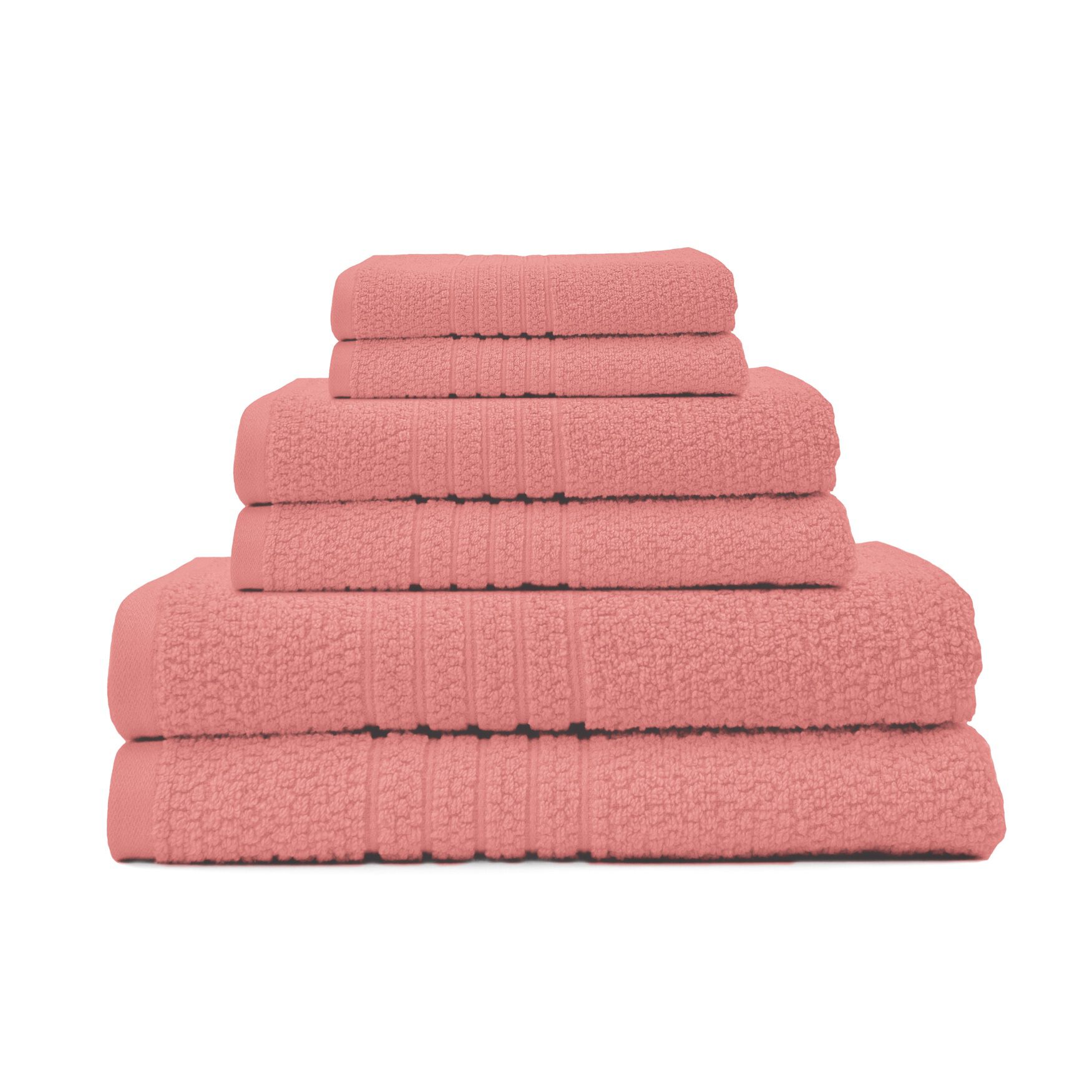 Softee 6-Pc. Towel Set, CORAL, hi-res image number 0