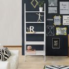 5-Shelf Ladder Bookcase-White, , alternate image number null