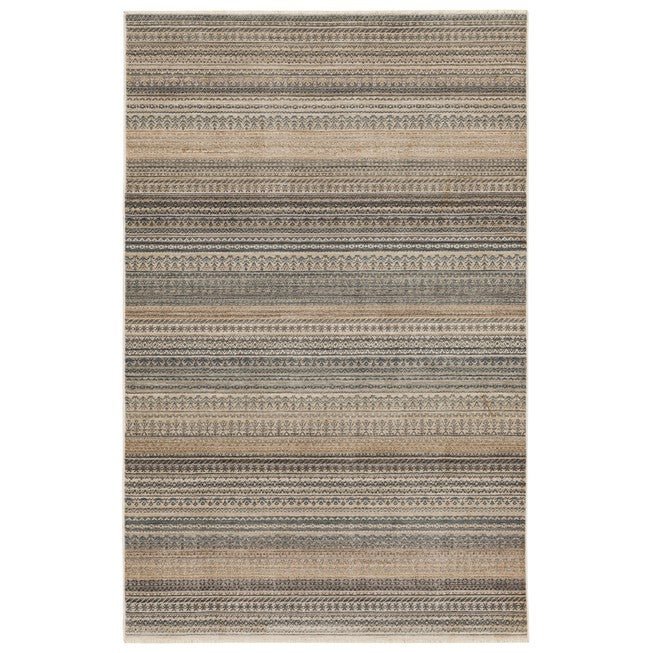 Greystone Area Rug - Low Pile Striped Design, Cream | Catherines