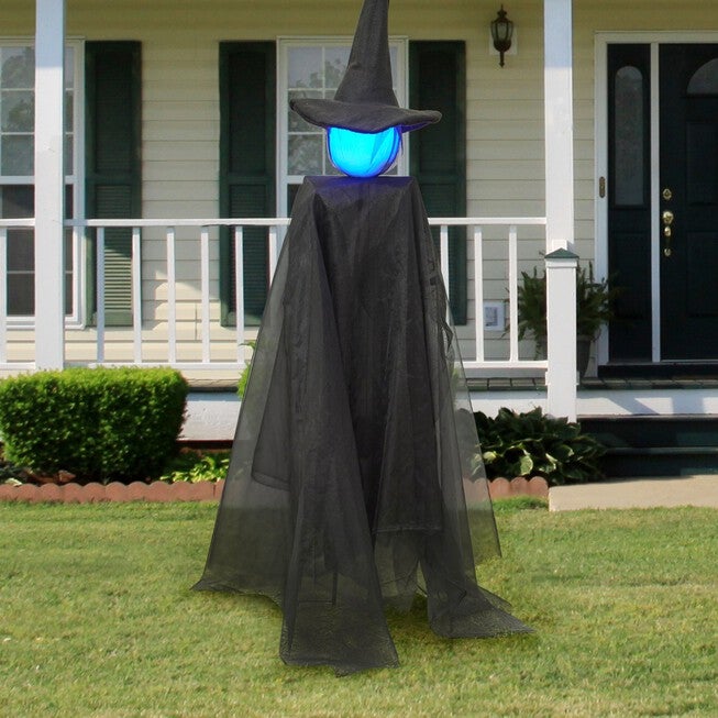 60 inches Pre-Lit 2-in-1 Hanging Witch, , alternate image number 2