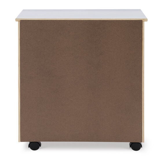 Cary Six Drawer Wide Roll Cart White Wash, , on-hover image number null
