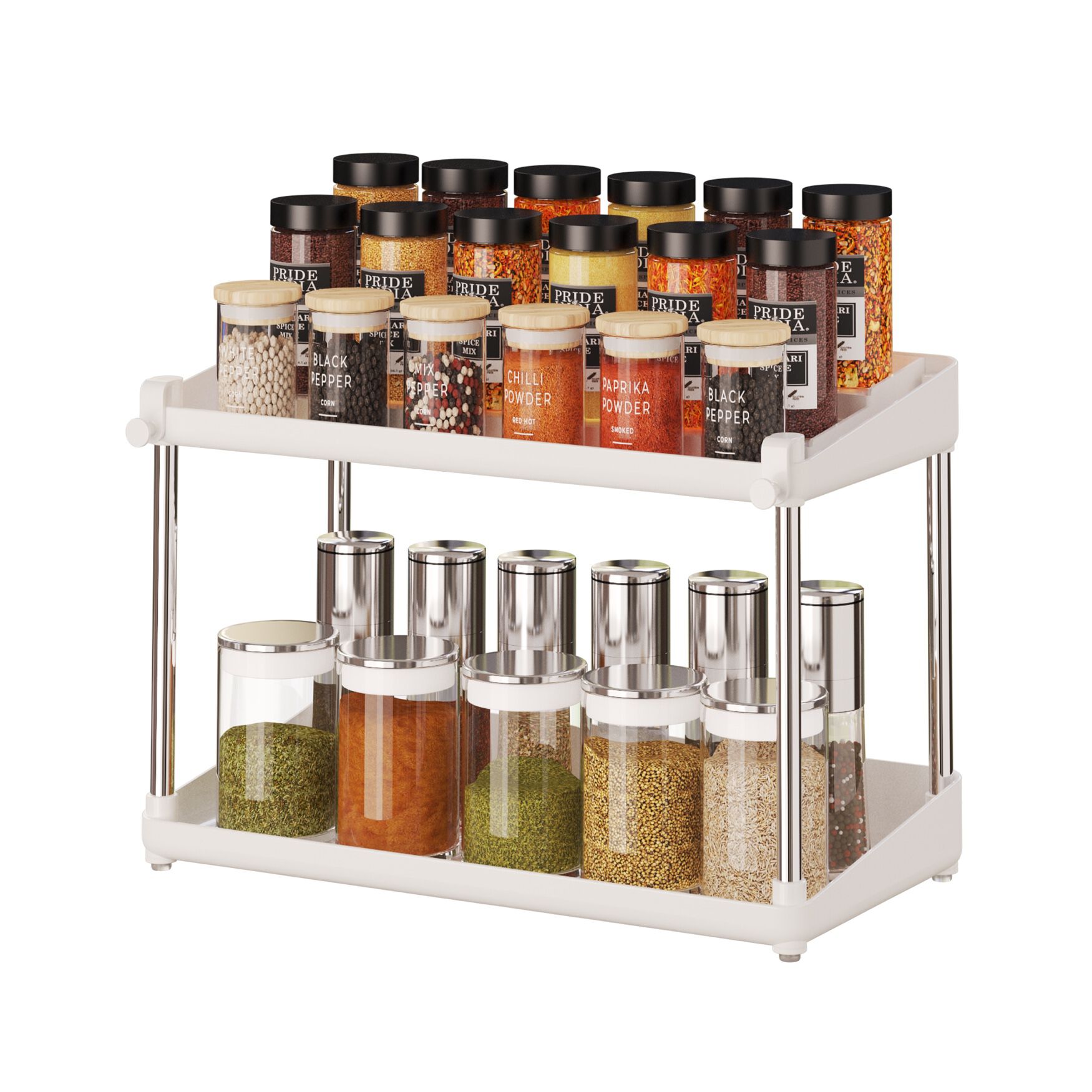 Two Tier Shelf Spice Rack Organizer, , alternate image number 7