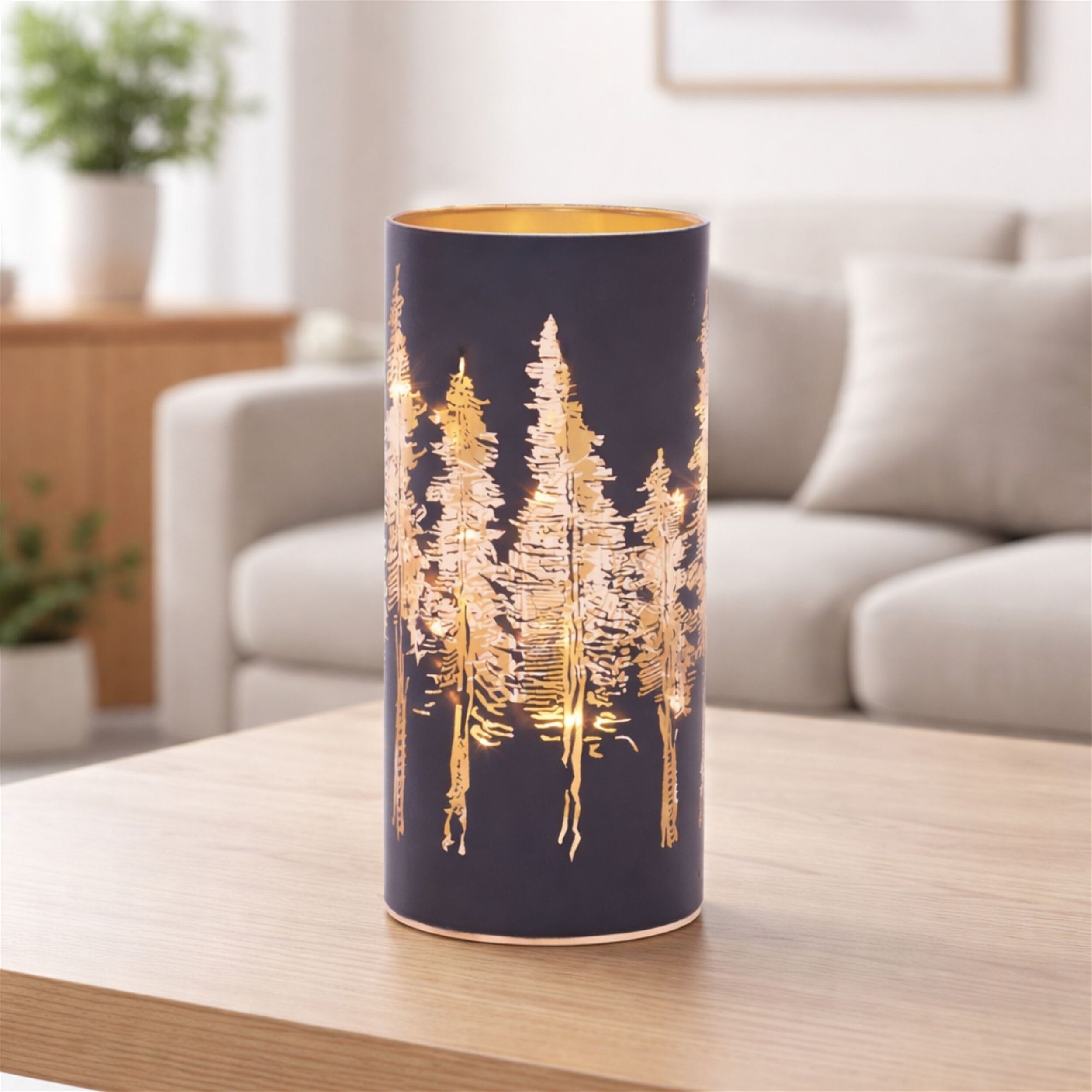 LED Pine Tree Luminary 8 inchesH, BLUE, alternate image number 1