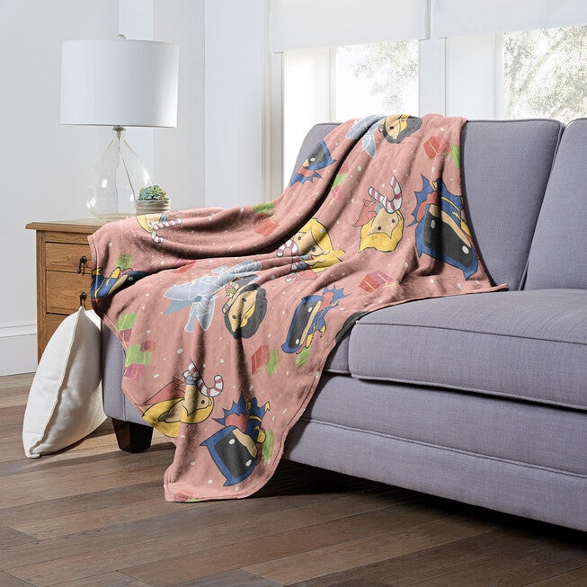 Wb Dc Justice League Deck The Halls Silk Touch Throw, , alternate image number null