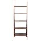 5-Shelf Ladder Bookcase-Warm Brown, BROWN, hi-res image number null