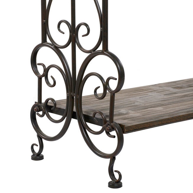 Black Vintage Metal Towel Rack, 41 x 28, , alternate image number null