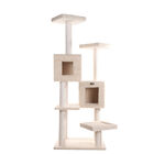 Multi-Level Real Wood Cat Tree With Two Condos Perches, , alternate image number null