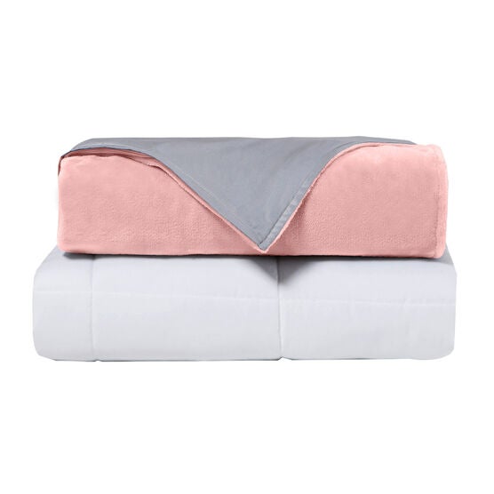 Crystal 15Lb Reversible Cooling Weighted 48X72 Blanket With Removable Cover Weighted Blanket & Cover, , alternate image number null