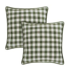 Buffalo Check Throw Pillow Covers - 18-in x 18-in - Set of Two