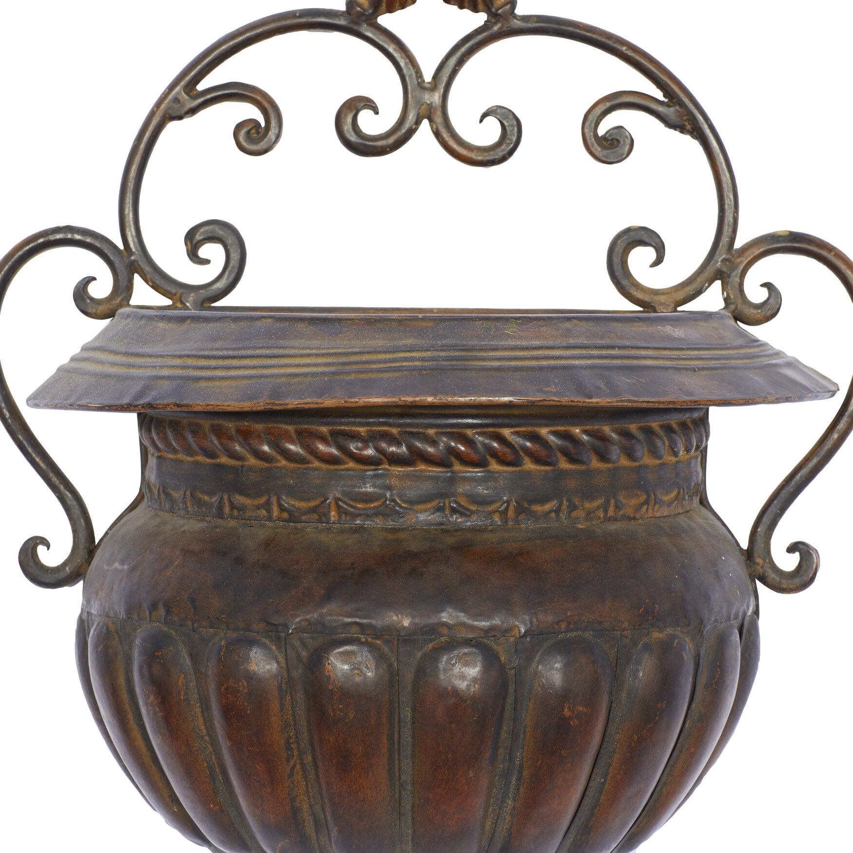 Dark Brown Iron Traditional Planter, , alternate image number 3