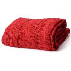 Battilo Home Cable Knit Throw Blanket, Acrylic Soft Cozy Snuggle Blanket, All Seasons Suitable for A