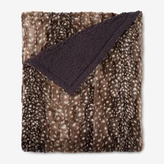 Faux Fur Animal Print Blanket