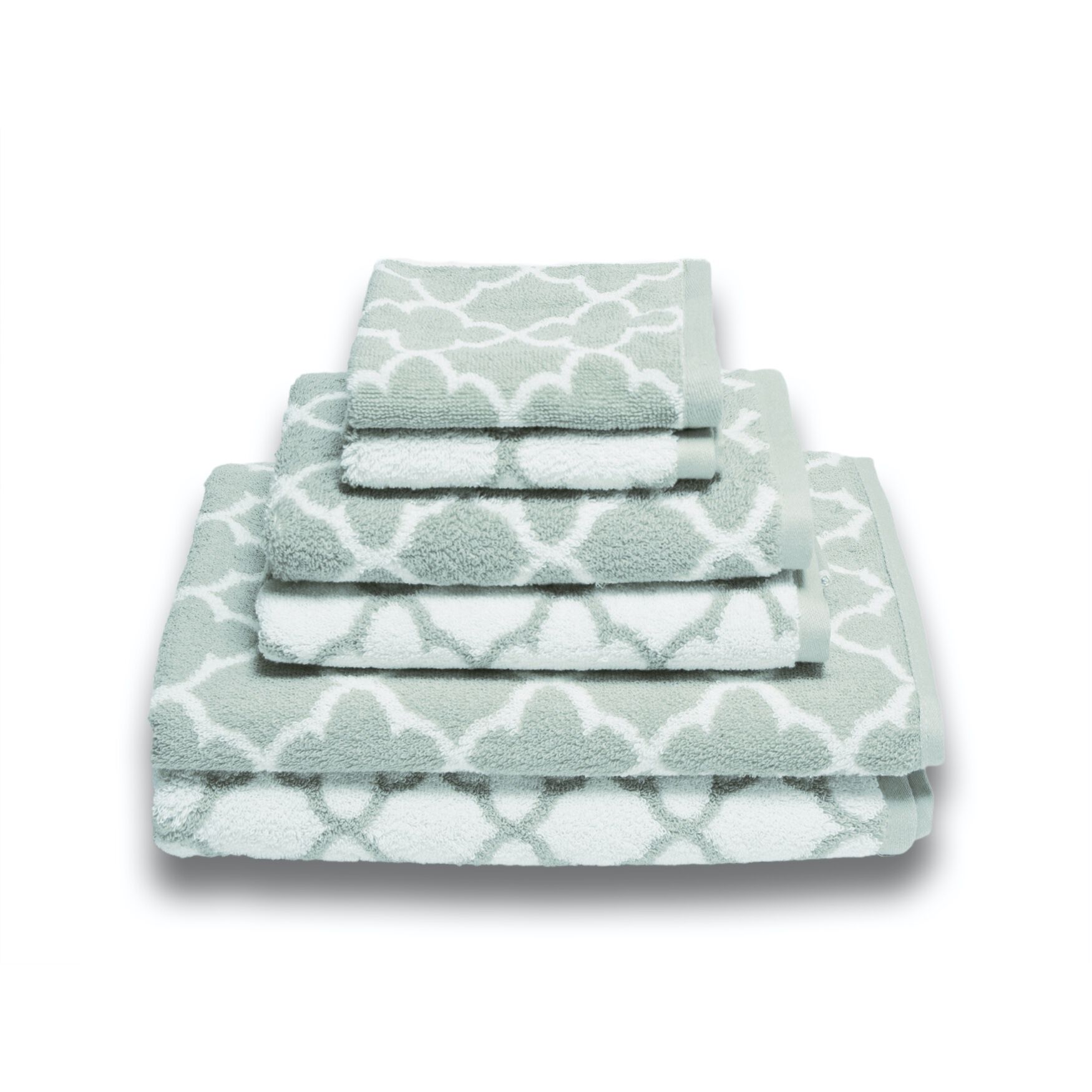 Irongate 6Pc Towel Ensemble, WHITE SPA BLUE, hi-res image number 0
