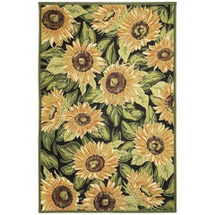 Liora Manne Marina Sunflowers Indoor/Outdoor Area Rug Black 3
