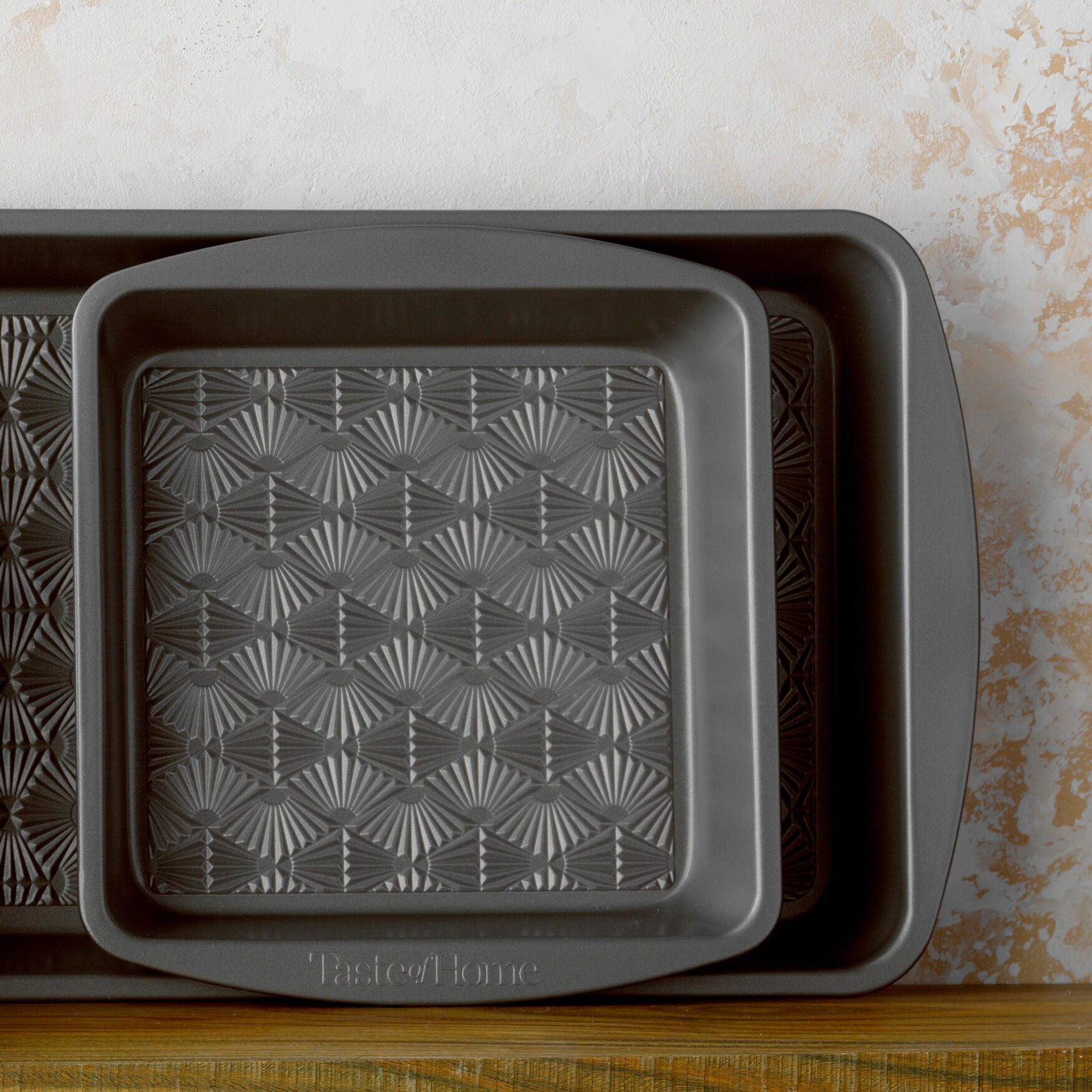 Set 2 8 Inch Non Stick Metal Square Baking Pan, , on-hover image number 1