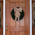 Burlap LED Wired Ribbon Bow, , alternate image number null