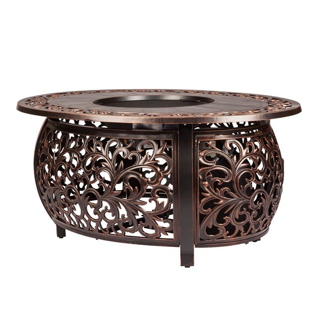 Toulon Oval Cast Aluminum LPG Fire Pit, , alternate image number 8