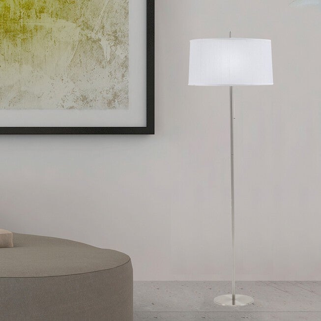 68 inches Brushed Steel Steel Floor Lamp, BRUSHED STEEL, hi-res image number 0