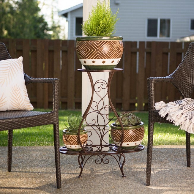 Hourglass Triple Plant Stand, , alternate image number null