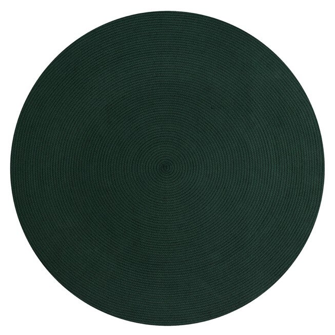 Alpine Braid Collection Reversible Indoor Area Rug, 72"" Round , HUNTER SOLID, hi-res image number null