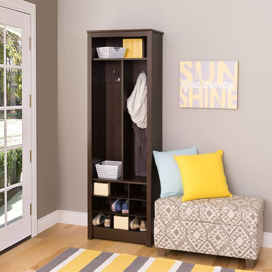Space-Saving Entryway Organizer with Shoe Storage, ESPRESSO, hi-res image number null
