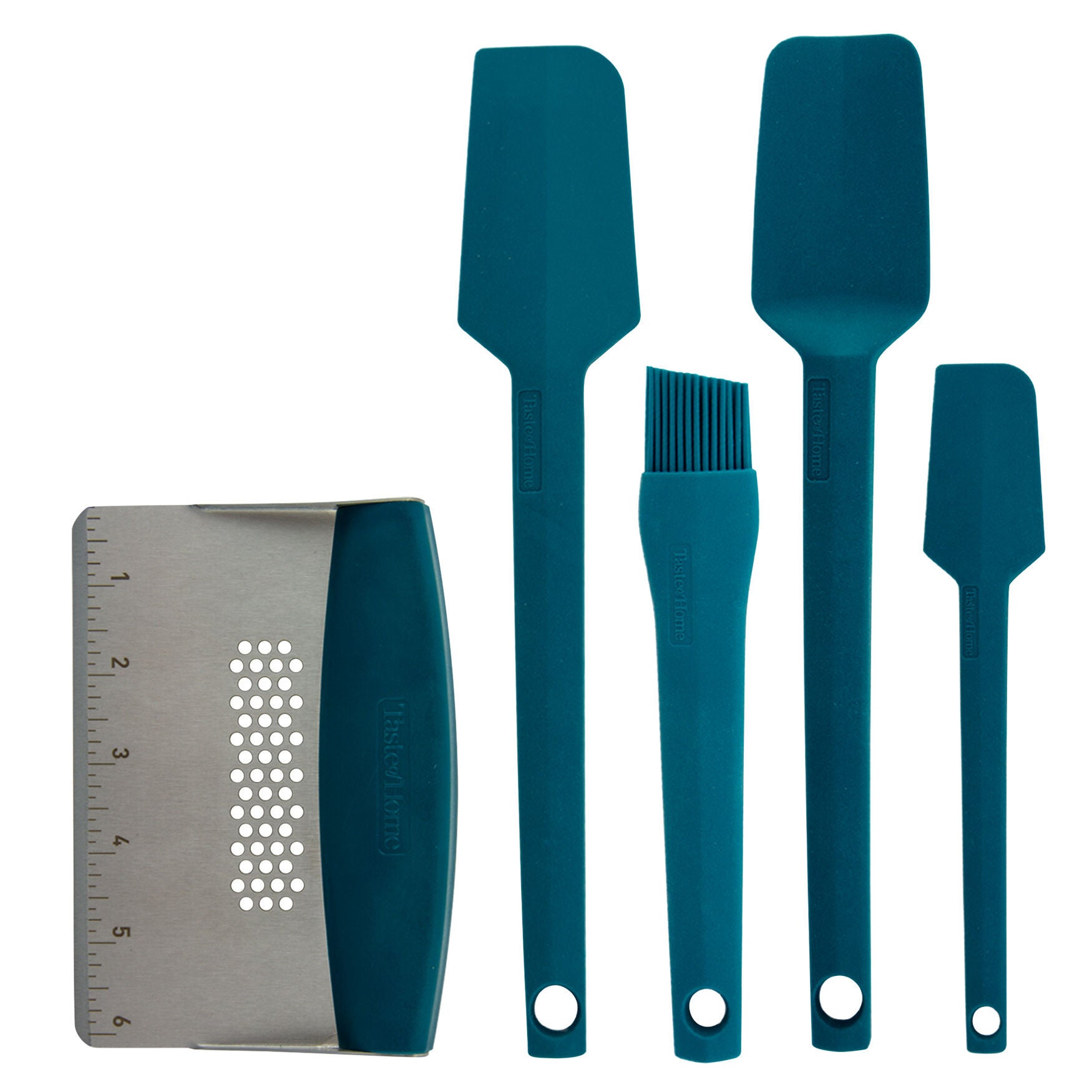 5 Piece Utensil Bundle Silicone Stainless Steel, ASH GREY, hi-res image number 0