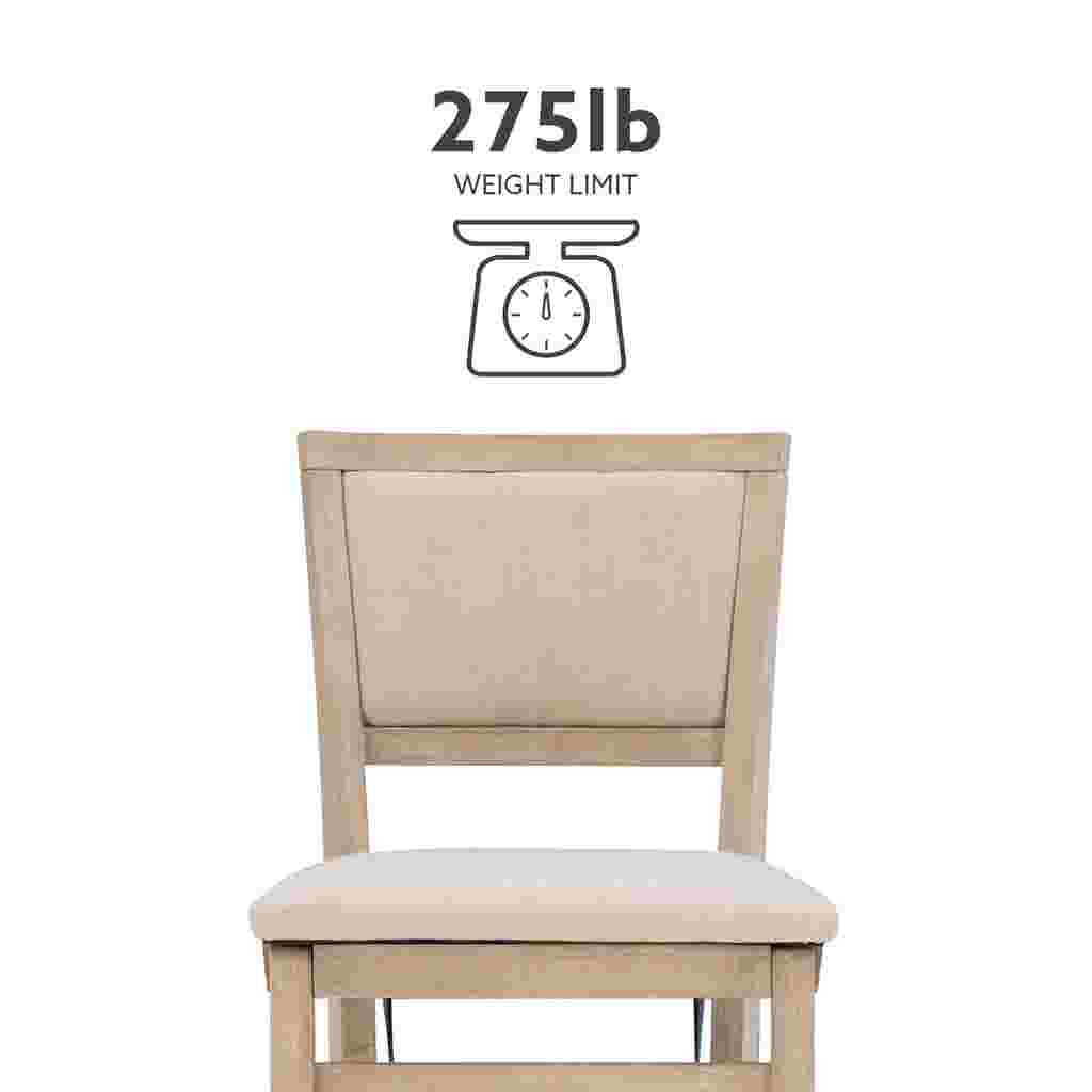 Grey wash folding counter stool with weight limit of 275lb