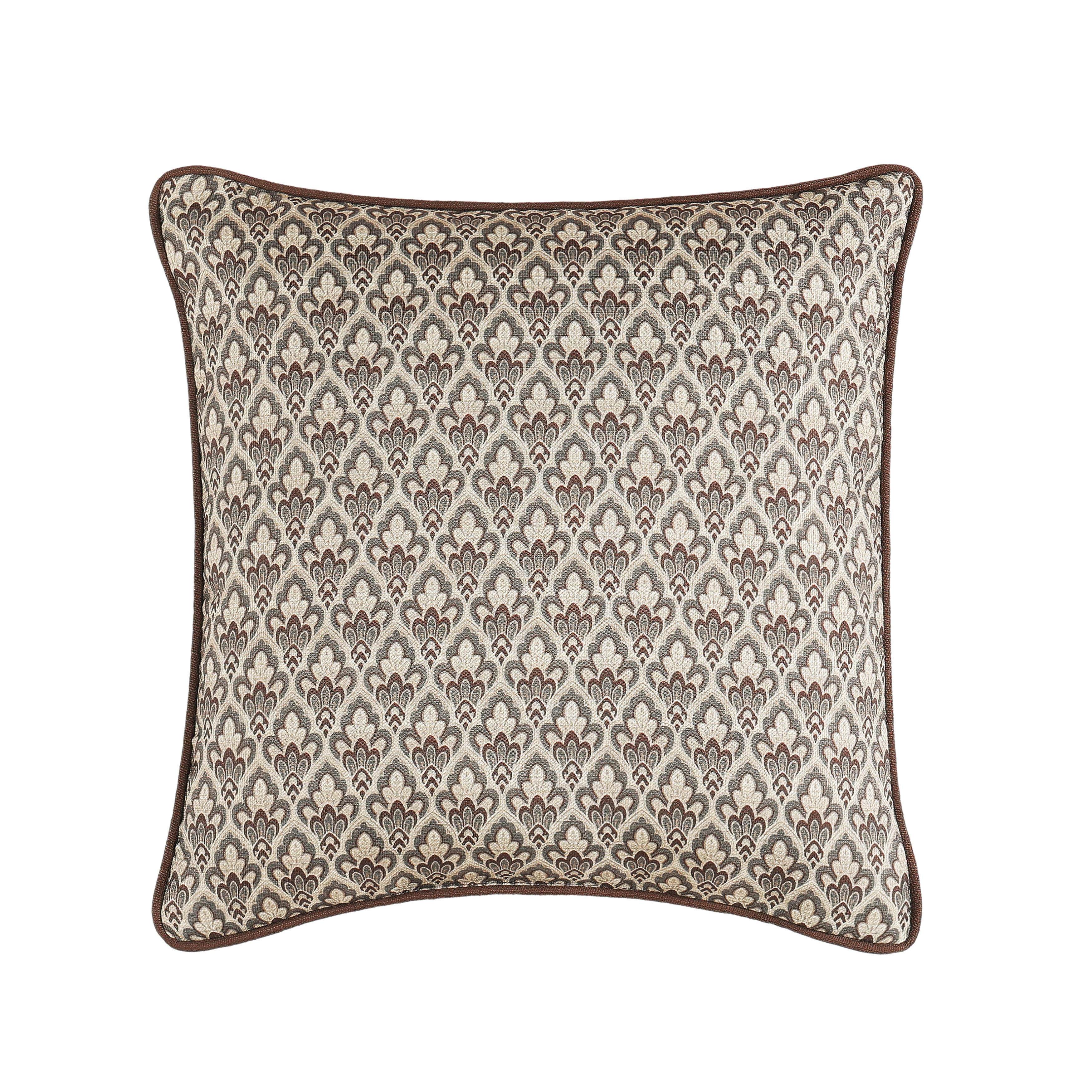 Maren 16 Inch Square Decorative Throw Pillow, CHOCOLATE, hi-res image number 0