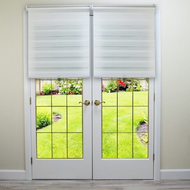 Cordless Zebra Slimline Privacy Window Shade Window, , alternate image number null