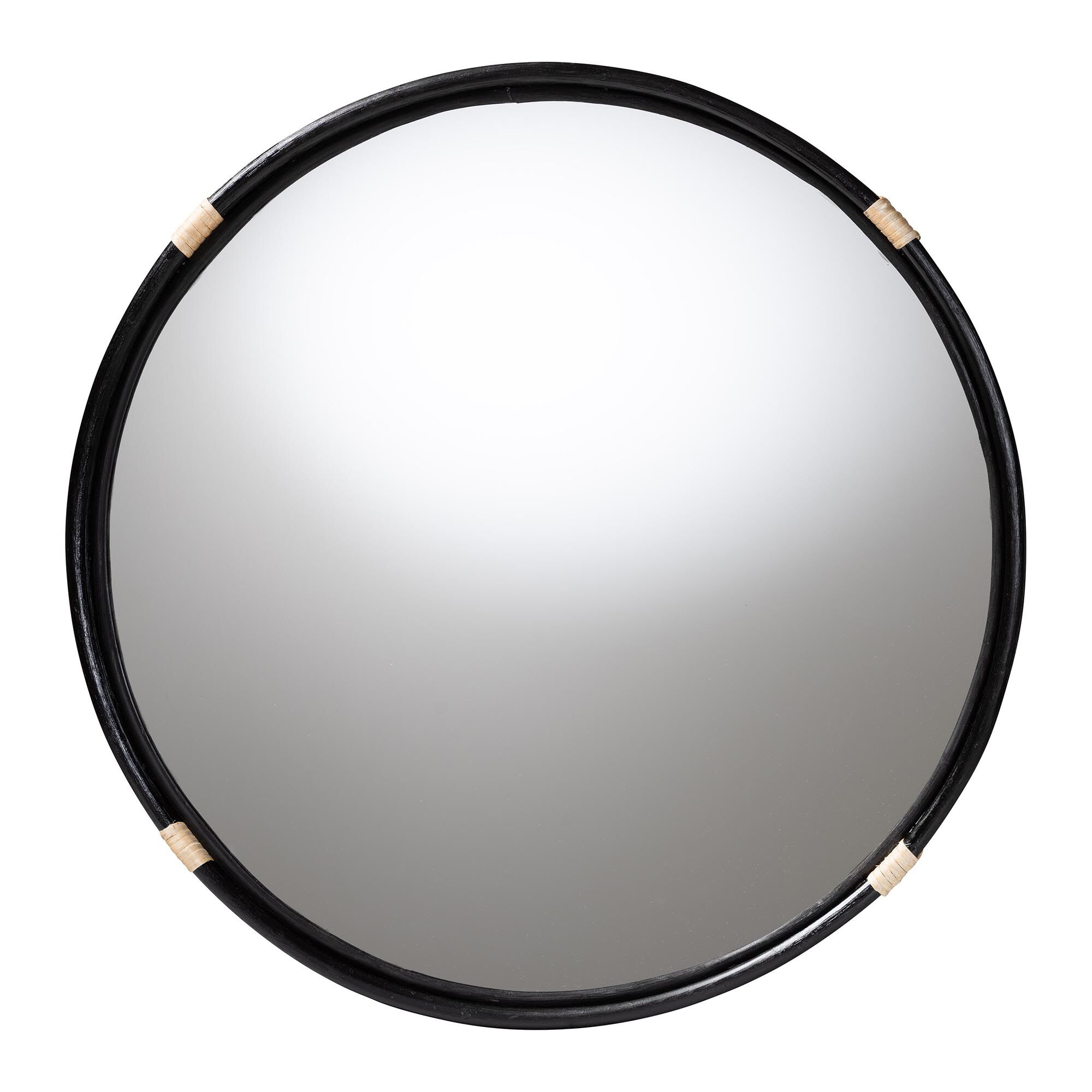 Fenicia Natural Rattan Mirror, BLACK, alternate image number 1