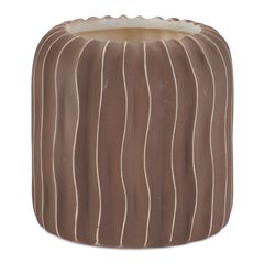 Wavy Ribbed Ceramic Vase Set of 2
