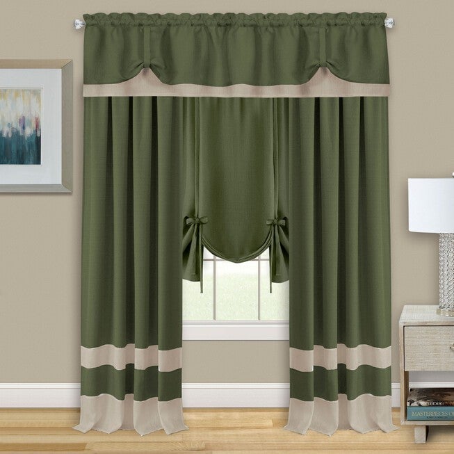 Darcy Window Curtain Tie Up Shade - 58x63, , alternate image number 4