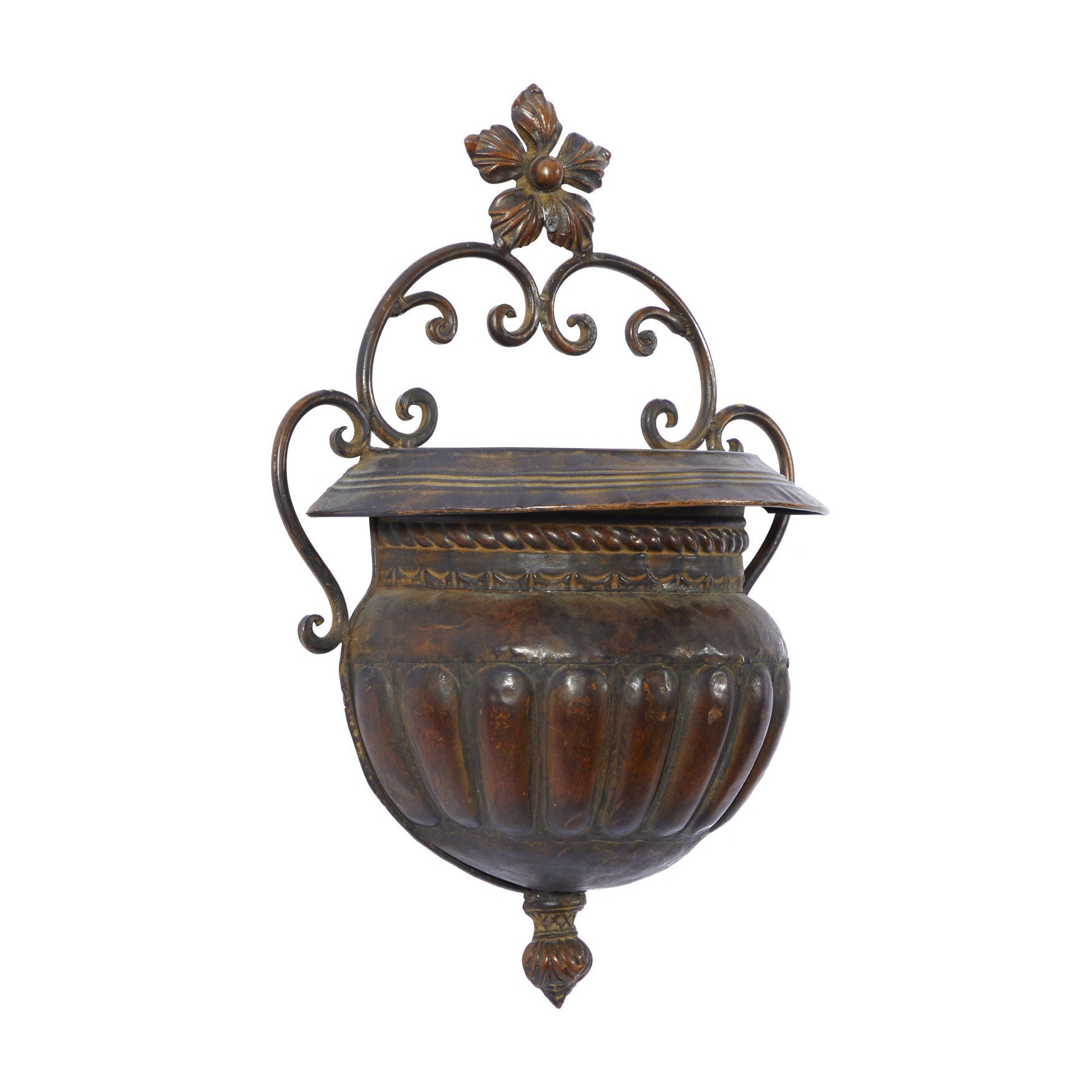 Dark Brown Iron Traditional Planter, , alternate image number 2