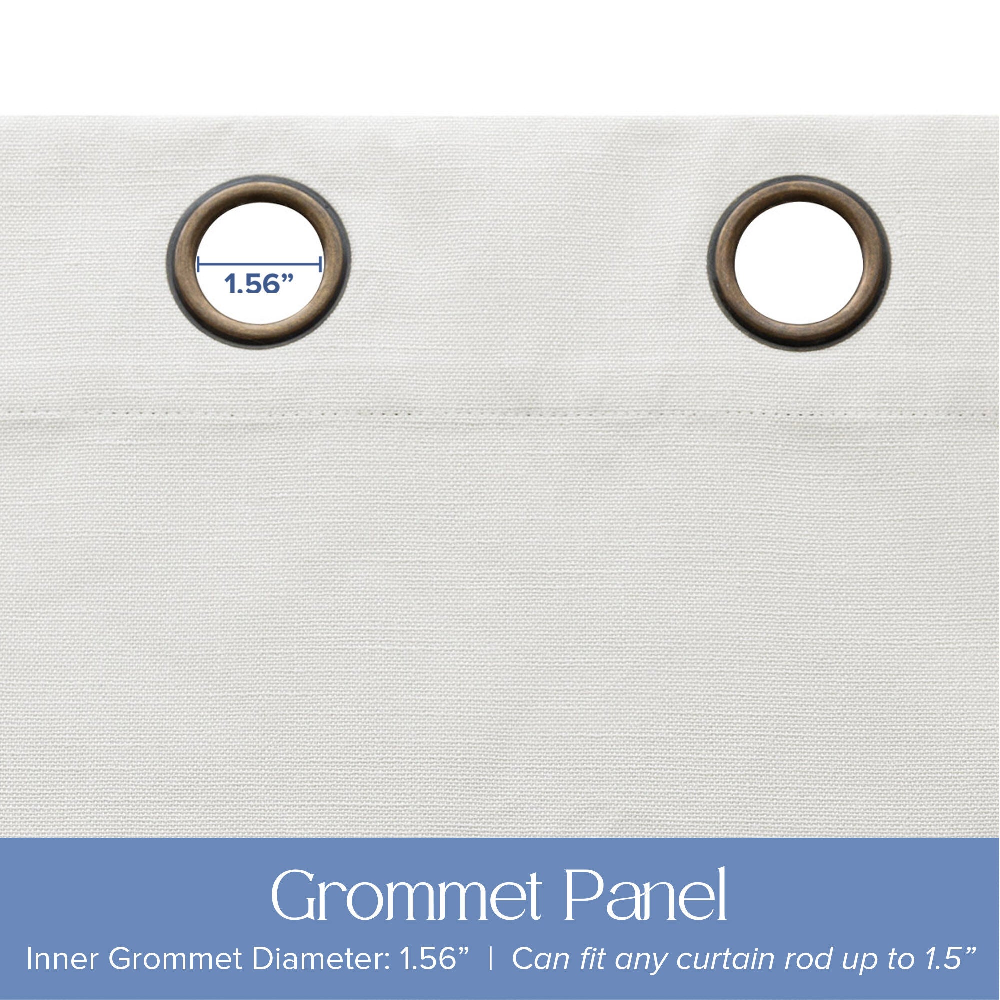 Linen Texture 100% Blackout Grommet Pair, WHITE, alternate image number 3
