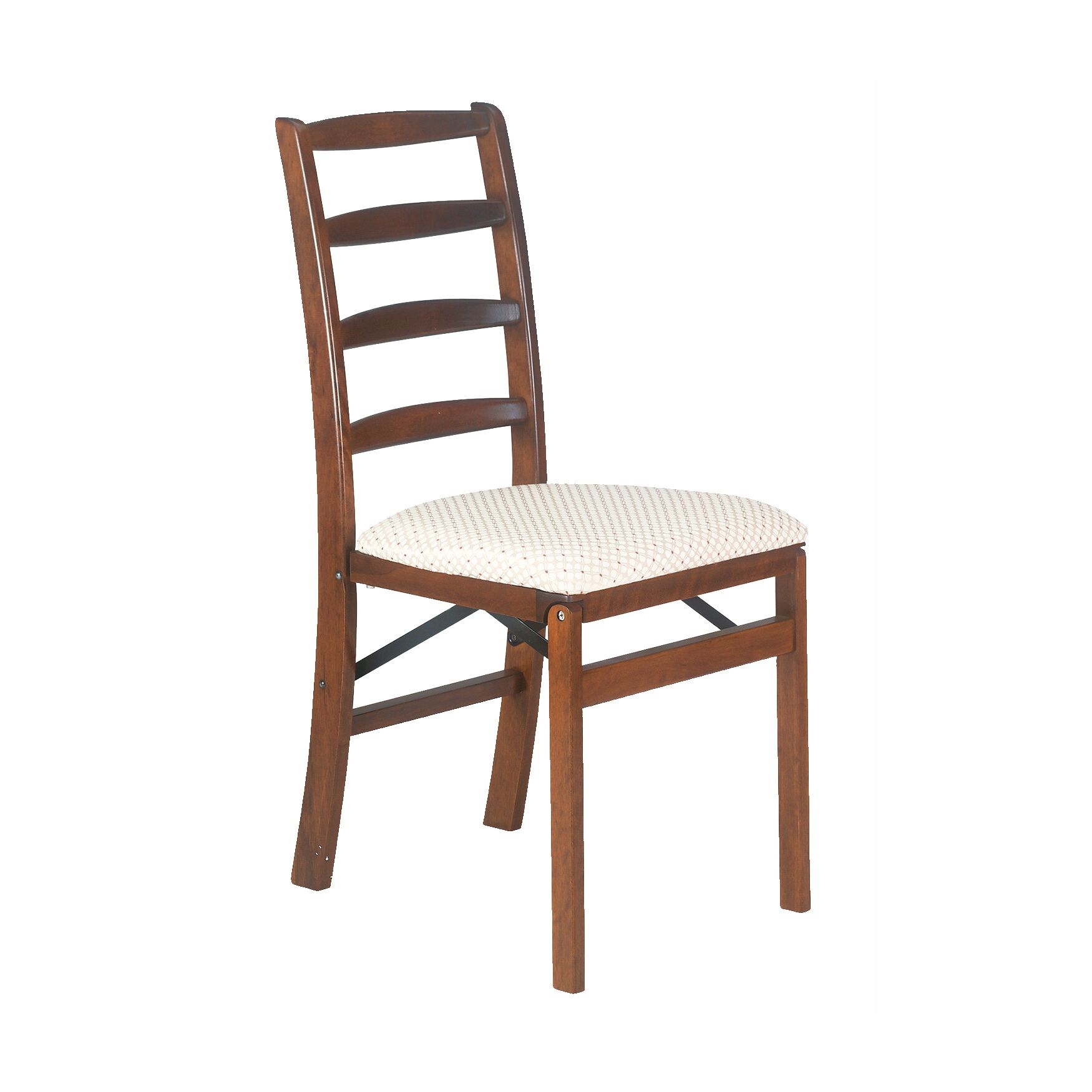Shaker Ladderback Wood Folding Chairs, Set Of 2, FRUITWOOD, hi-res image number 0