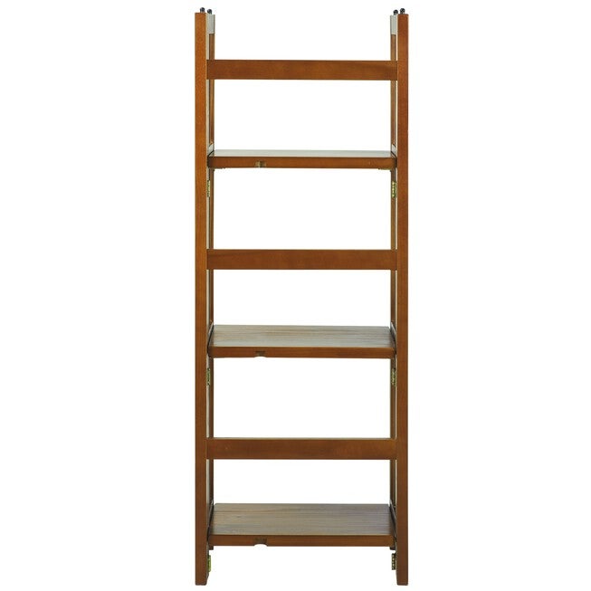 3-Shelf Folding Bookcase 14 inches Wide-Honey Oak, , alternate image number 3