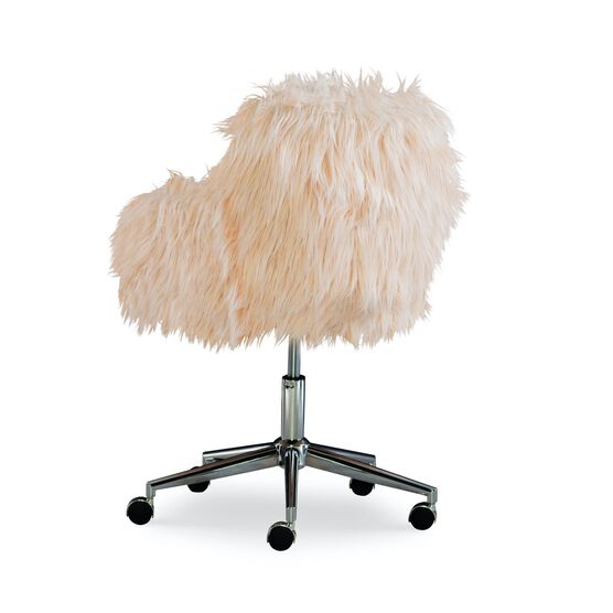 Fenton Faux Fur Office Chair Pink, , on-hover image number null