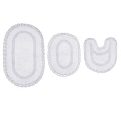 Hampton Crochet 3-Pc. Bath Mat Set